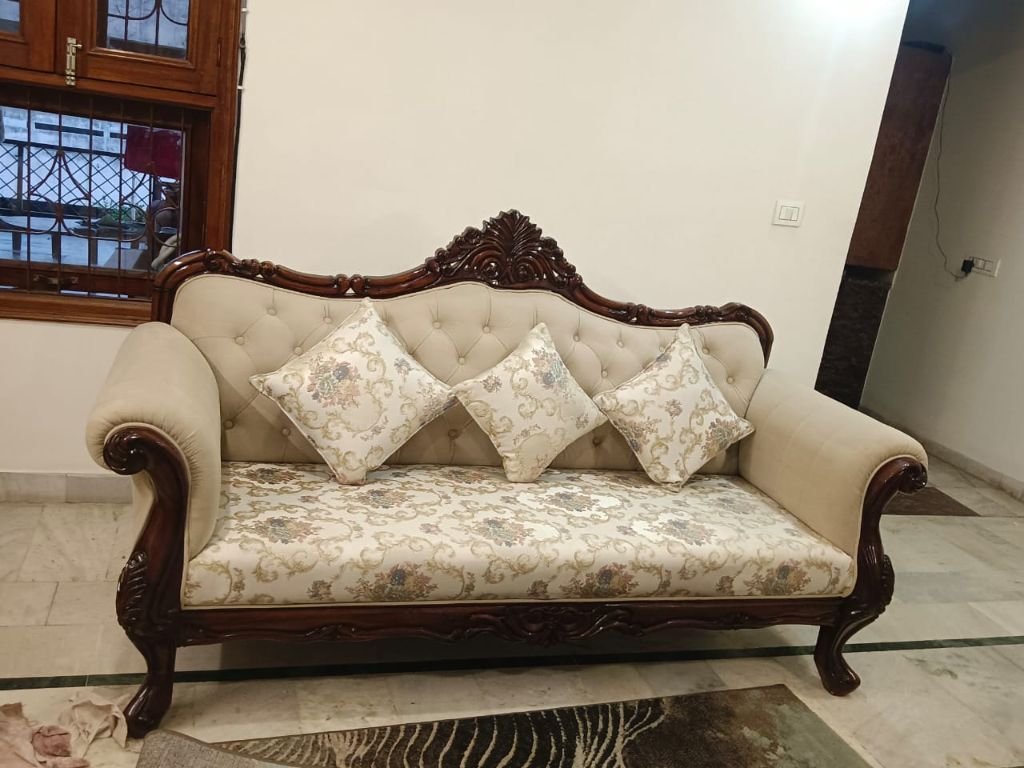 Sofa dry cleaning service in Punjab for luxury upholstered sofa set